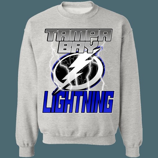 Stay Safe and Stylish with Tampa Bay Lightning LIGHTNING STORM Retro NHL Sweatshirt Hoodie T-Shirt - Image 4