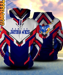 Stay Warm While Cheering Your Team with Kansas Jayhawks Basketball NCAA Hoodie 3D