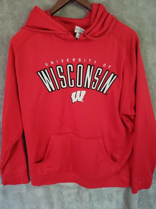 Stay Warm and Stylish with Wisconsin Badgers Vintage Style Champion Hoodie, Sweatshirt, and Shirt Bundle T-Shirt