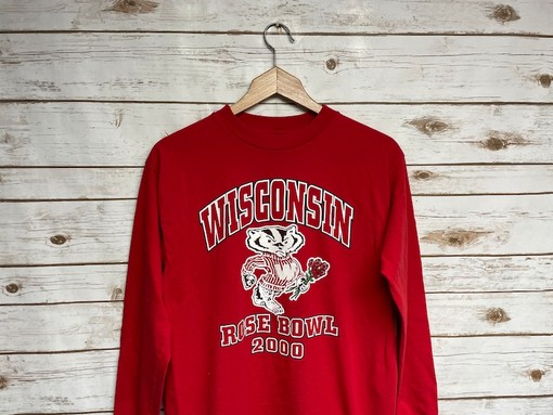 Stay Warm and Support the Badgers with a Y2K Bucky Uw Madison Badgers Long Sleeve Shirt - Image 2
