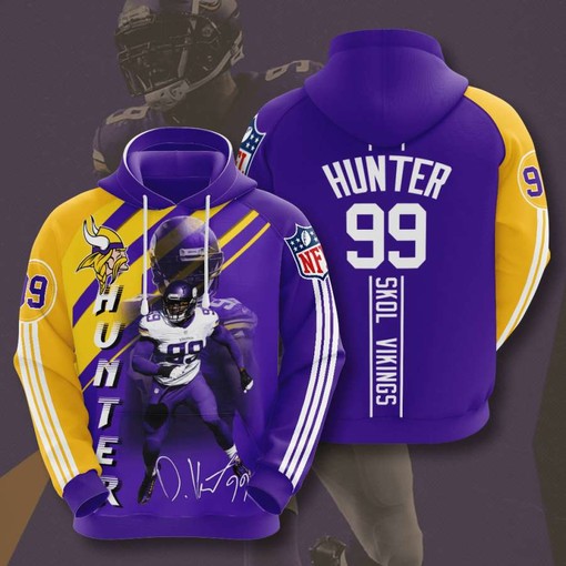 Stay Warm with Men's Minnesota Vikings 3D Print Hoodie