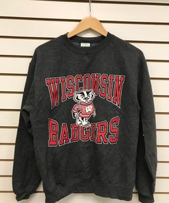 Stay stylish and warm with Vintage 90s Wisconsin Badgers Sweatshirt, Shirt, T-Shirt, Gift For Him, and Her