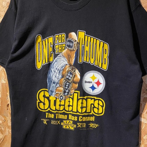 Steelers NFL One for The Thumb Vintage Style Hoodie Sweatshirt - Football - Image 2