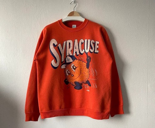 Step Up Your Game with 90s Syracuse University Basketball Football Sweatshirt