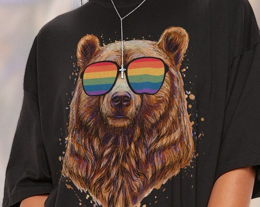 Stepmom Bear Unisex Shirt, LGBT Gay Pride, Rainbow Love Symbol Shirt, Pride Months Minimalist Movie Shirts - Image 2