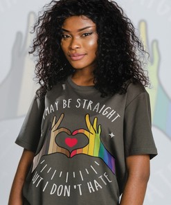 Straight Ally Shirt - Classic Movie T-Shirts I May Be Straight But I Dont Hate for Movie Fans Gifts with Pride Rainbow