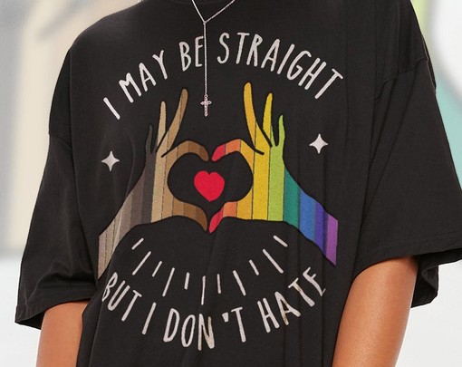 Straight Ally Shirt - Classic Movie T-Shirts I May Be Straight But I Dont Hate for Movie Fans Gifts with Pride Rainbow - Image 2