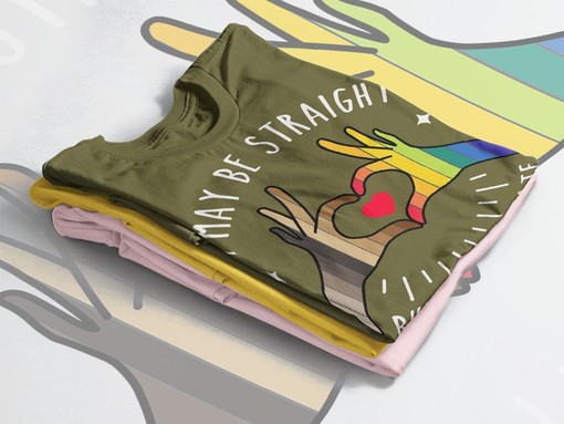 Straight Ally Shirt - Classic Movie T-Shirts I May Be Straight But I Dont Hate for Movie Fans Gifts with Pride Rainbow - Image 4