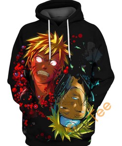 Striking Kyuubi Naruto Eyes Hoodie All Over Print 3D with Vibrant Colors