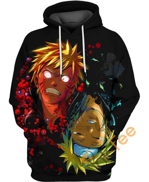 Striking Kyuubi Naruto Eyes Hoodie All Over Print 3D with Vibrant Colors