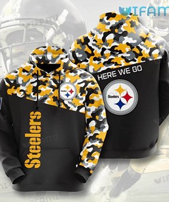 Striking Military Black - Pittsburgh Steelers 3D All Over Print Hoodie with Bold Design