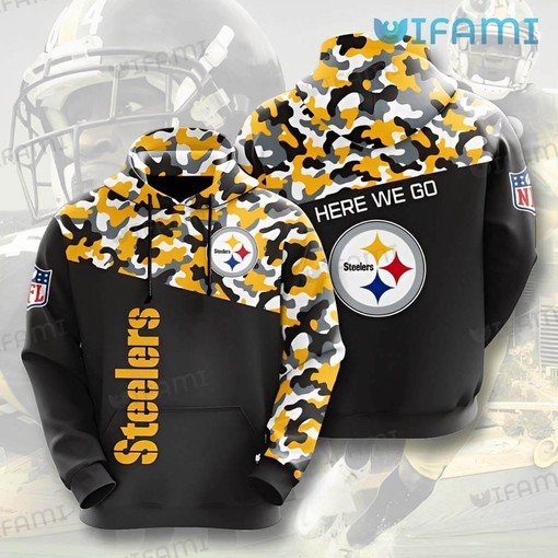 Striking Military Black - Pittsburgh Steelers 3D All Over Print Hoodie with Bold Design