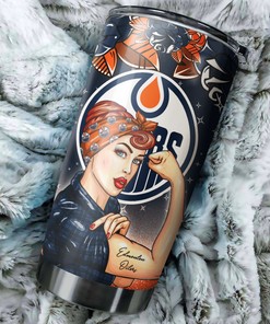 Strong Best Mom Ever Design Tumbler Edmonton Oilers NHL