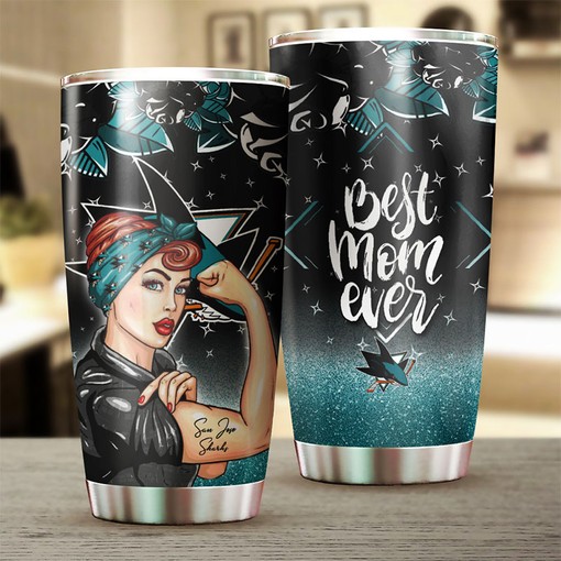 Strong Best Mom Ever Design Tumbler San Jose Sharks NHL - Image 2