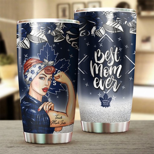 Strong Best Mom Ever Design Tumbler Toronto Maple Leafs NHL - Image 2