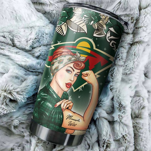 Strong Best Mom Ever Minnesota Wild NHL Tumbler - Image 2