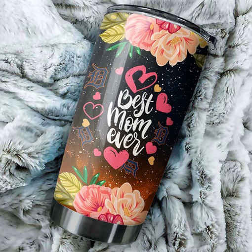 Stunning Detroit Tigers Floral MLB Tumbler for Baseball Moms with Logo