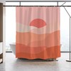 Stunning Disney Orange Sunset Sea Shower Curtain with Hooks Included for a Breathtaking Bathroom Decor