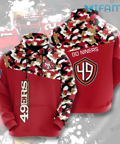 Stylish All Over Print 3D Camo Hoodie - A Must for San Francisco 49ers Fans