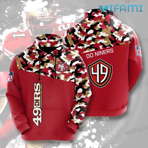 Stylish All Over Print 3D Camo Hoodie - A Must for San Francisco 49ers Fans