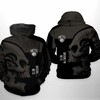 Stylish Brooklyn Nets NBA Team Skull All-Over Print Hoodie