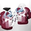Stylish Colorado Avalanche NHL Team Skull All-Over Print Hoodie