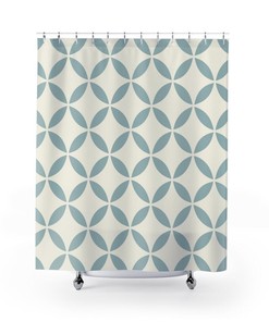 Stylish Contemporary Geometric Shower Curtain for Modern Bathroom