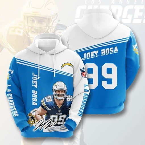 Stylish Custom Sport Design All Over Print 3D Hoodie - Los Angeles Chargers Fans