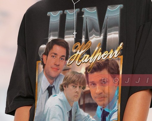 Stylish Jim Halpert Tee - Funny The Office TV Show Shirt - Image 2