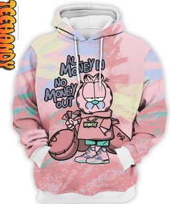 Stylish Jordan 5 Retro Easter Garfield All Over Print Hoodie with Urban Design