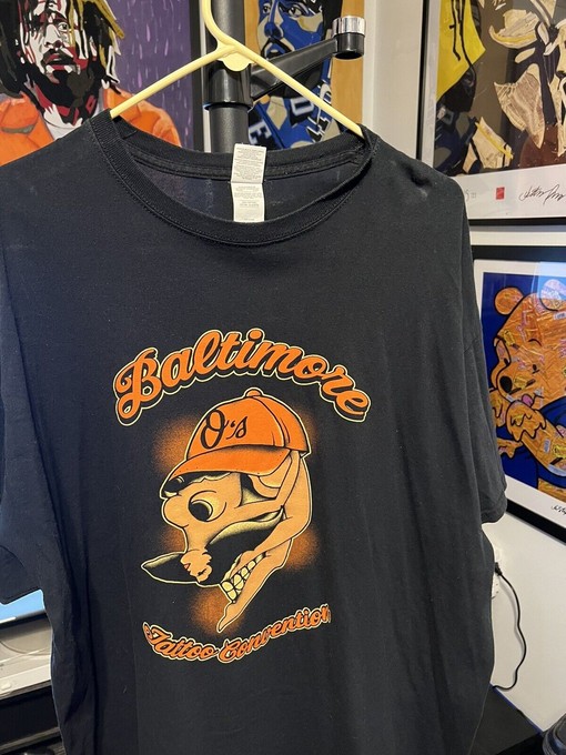 Stylish MLB Apparel: Baltimore Orioles Tattoo Shirt Sweatshirt Hoodie Full Size Color