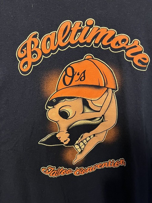 Stylish MLB Apparel: Baltimore Orioles Tattoo Shirt Sweatshirt Hoodie Full Size Color - Image 2