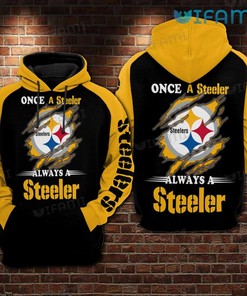 Stylish Once A Steeler Always A Steeler - Steelers All Over Print Hoodie with Bold Design