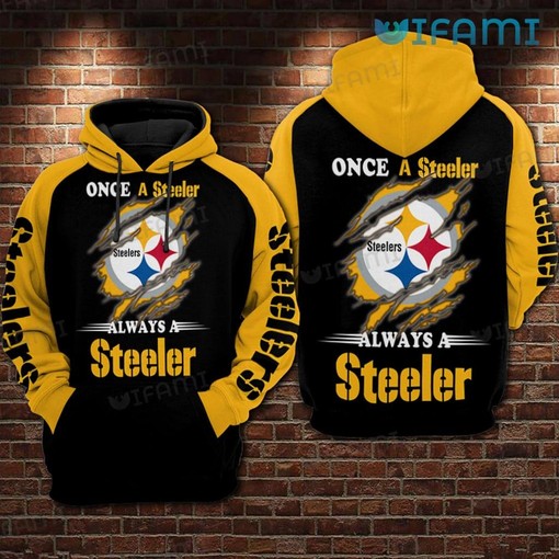 Stylish Once A Steeler Always A Steeler - Steelers All Over Print Hoodie with Bold Design