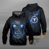 Stylish Tennessee Titans All-Over Print Hoodie with Lava Skull Design
