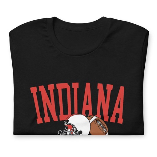 Stylish Unisex Indiana Football Apparel for NCAA Fans - IU Hoosiers Shirt with State University Logo - Image 2