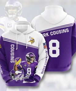Stylish and Sporty Minnesota Vikings 3D Graphic Hoodie for Men