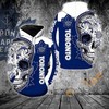 Sugar Skull Print 3D Hoodie of Toronto Maple Leafs - Show Your Style