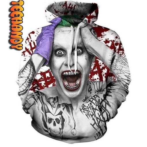 Suicide Squad Joker Movie Quote All Over Print 3D Hoodie for Fans