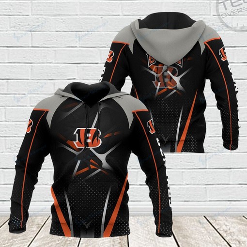 Suit Up with Custom Cincinnati Bengals All Over Print Zip-up Hoodie 3D