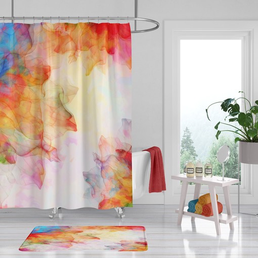Summer Breeze Boho Shower Curtains, Bath Mat, and Towels Set