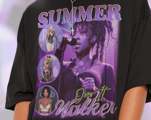 Summer Walker Concert Tour Retro Tee, Vintage 90s Background - Image 2
