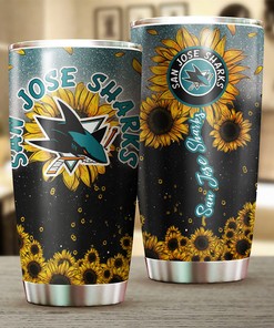 Sunflower Design Tumbler San Jose Sharks NHL