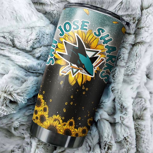 Sunflower Design Tumbler San Jose Sharks NHL - Image 2