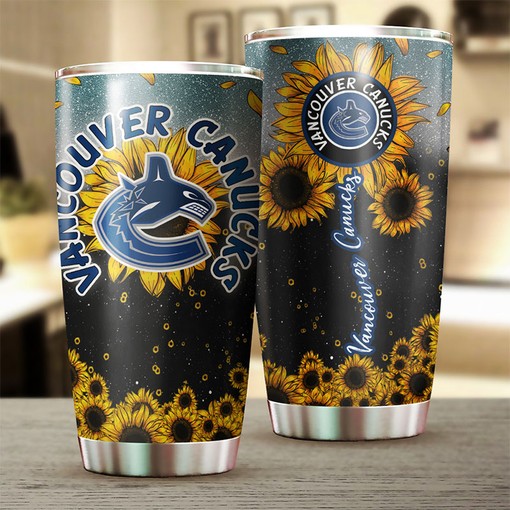 Sunflower Design Vancouver Canucks NHL Tumbler