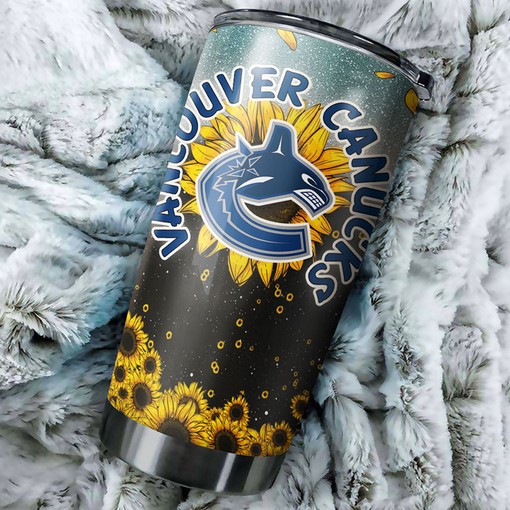 Sunflower Design Vancouver Canucks NHL Tumbler - Image 2