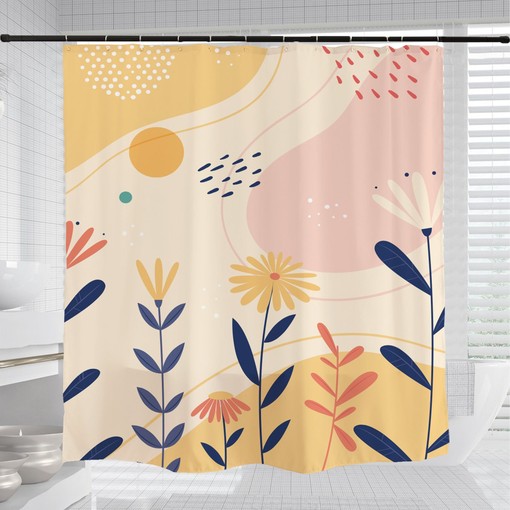 Sunflower Shower Curtain for Bathroom, Customizable Size, Plant Home Decor - Image 2