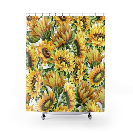 Sunflowers Botanical Bathroom Shower Curtain for Your Farmhouse - Image 2