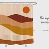 Sunrise Mountain Year Quote Shower Curtain, Desert Waterproof & Washable Bathroom Accessory