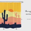 Sunset Forest Cactus Luxury Shower Curtains, Perfect for a Touch of Summer Vibes, Extra Thick Waterproof